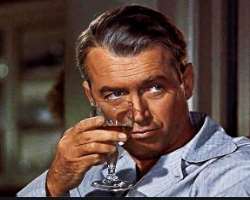 James Stewart consuming alcohol